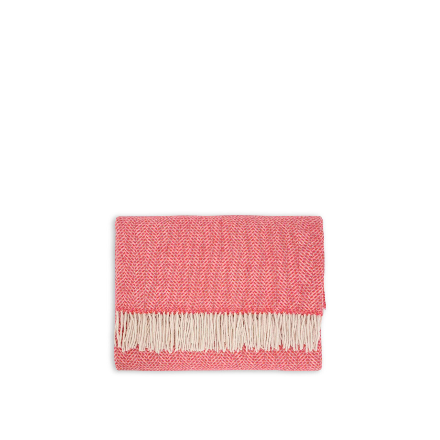 Heal's Merino & Cashmere Throw Herringbone - Size 136 x 180 Pink - image 1