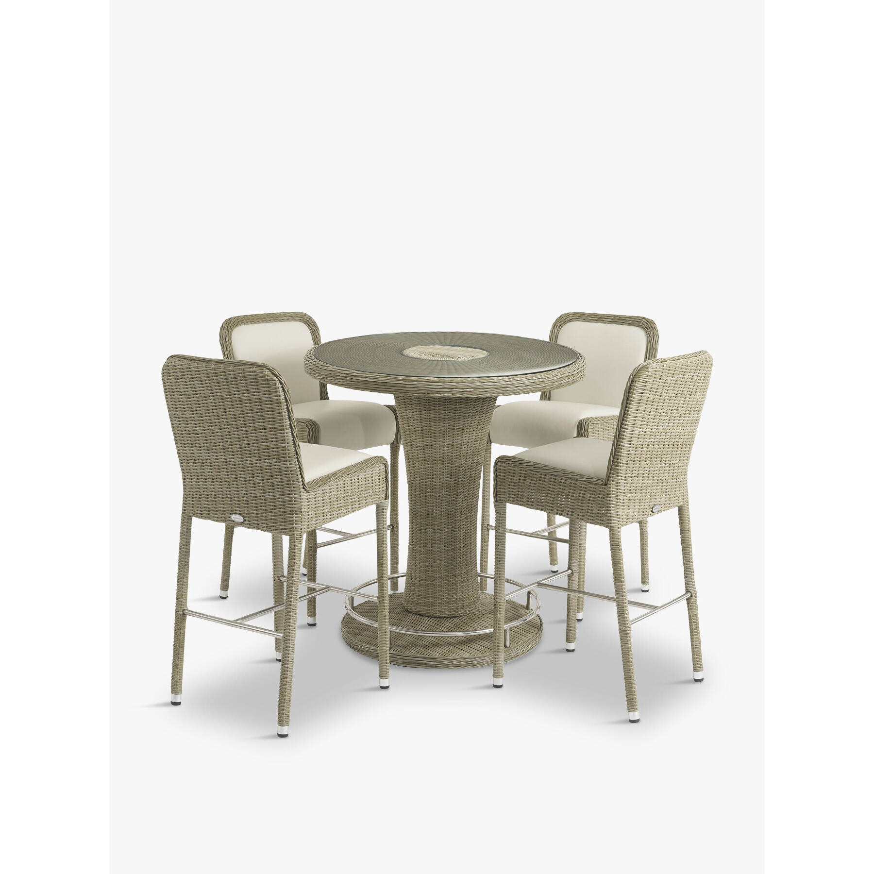 Bramblecrest Monte Carlo Round Bar Set with 4 Bar Chairs Multi - image 1