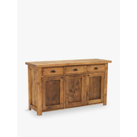 Barker and Stonehouse Covington Reclaimed Wood 3 Door Rustic Sideboard Brown
