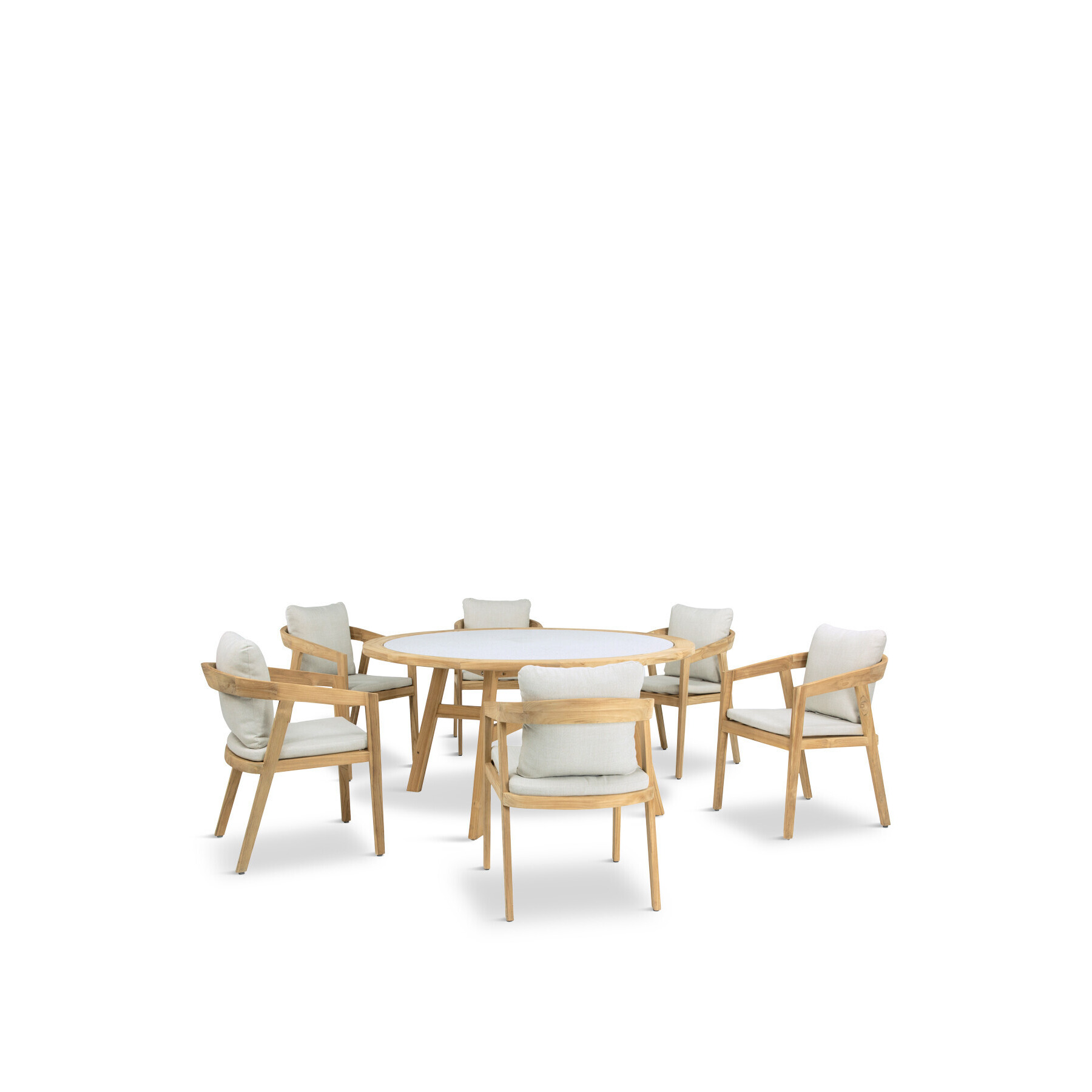 Kettler Kubu 6 Seat Round Dining Set Grey - image 1