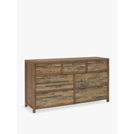 Barker and Stonehouse Charlie Reclaimed Wood 7 Drawer Dresser - Sideboard Brown