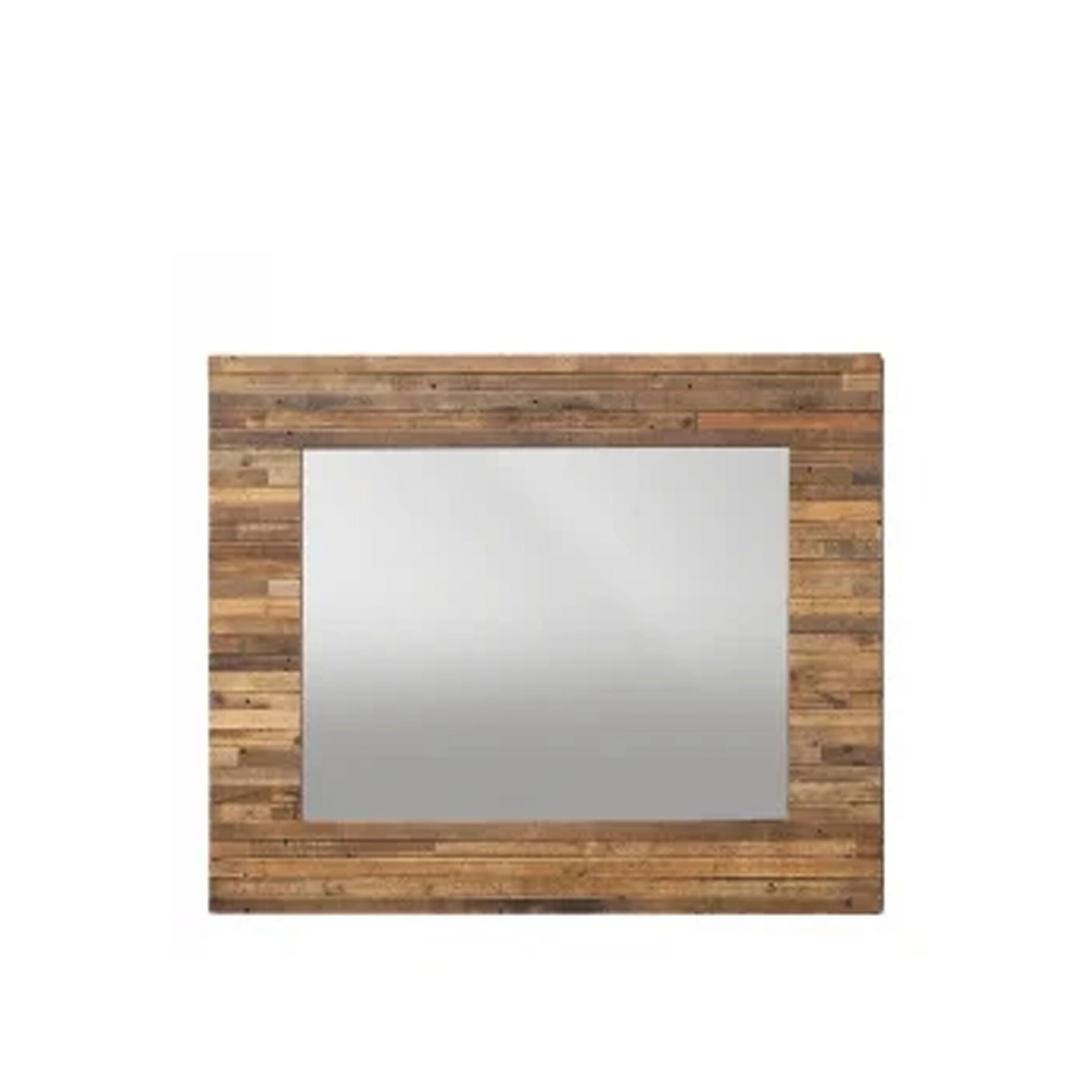 Barker and Stonehouse Charlie Reclaimed Wood Rectangular Wall Mirror Brown - image 1