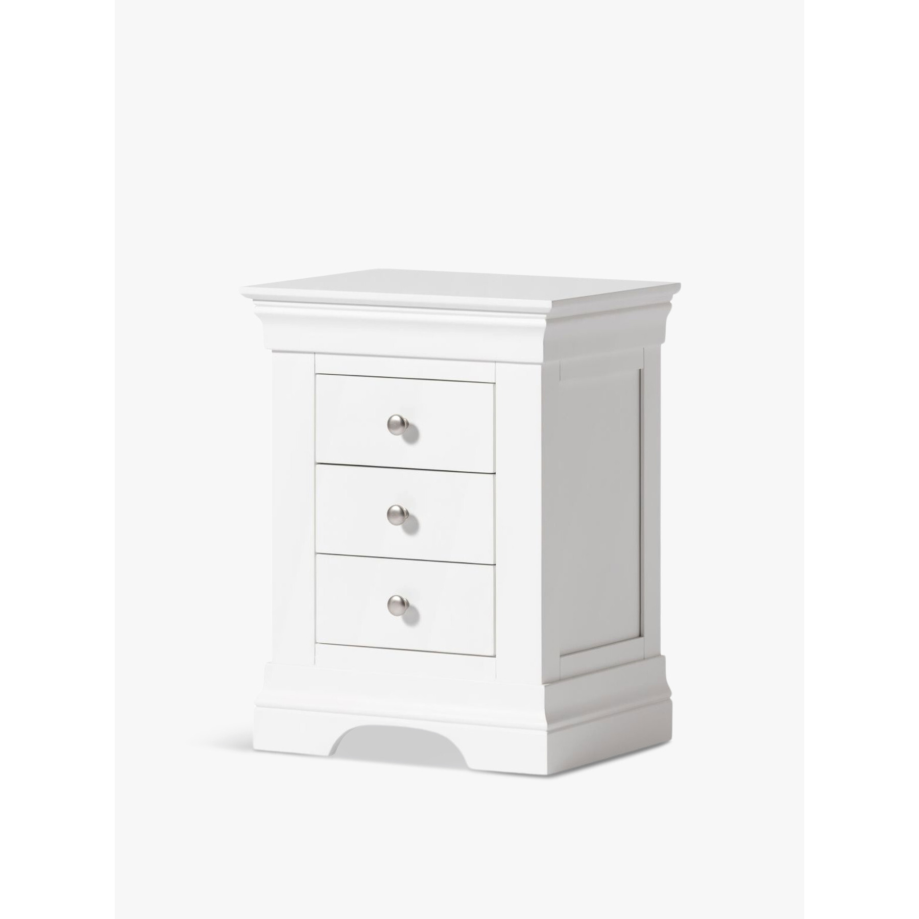 Bell & Stoccherro Castle Combe 3 Draw Bedside Table Grey - image 1