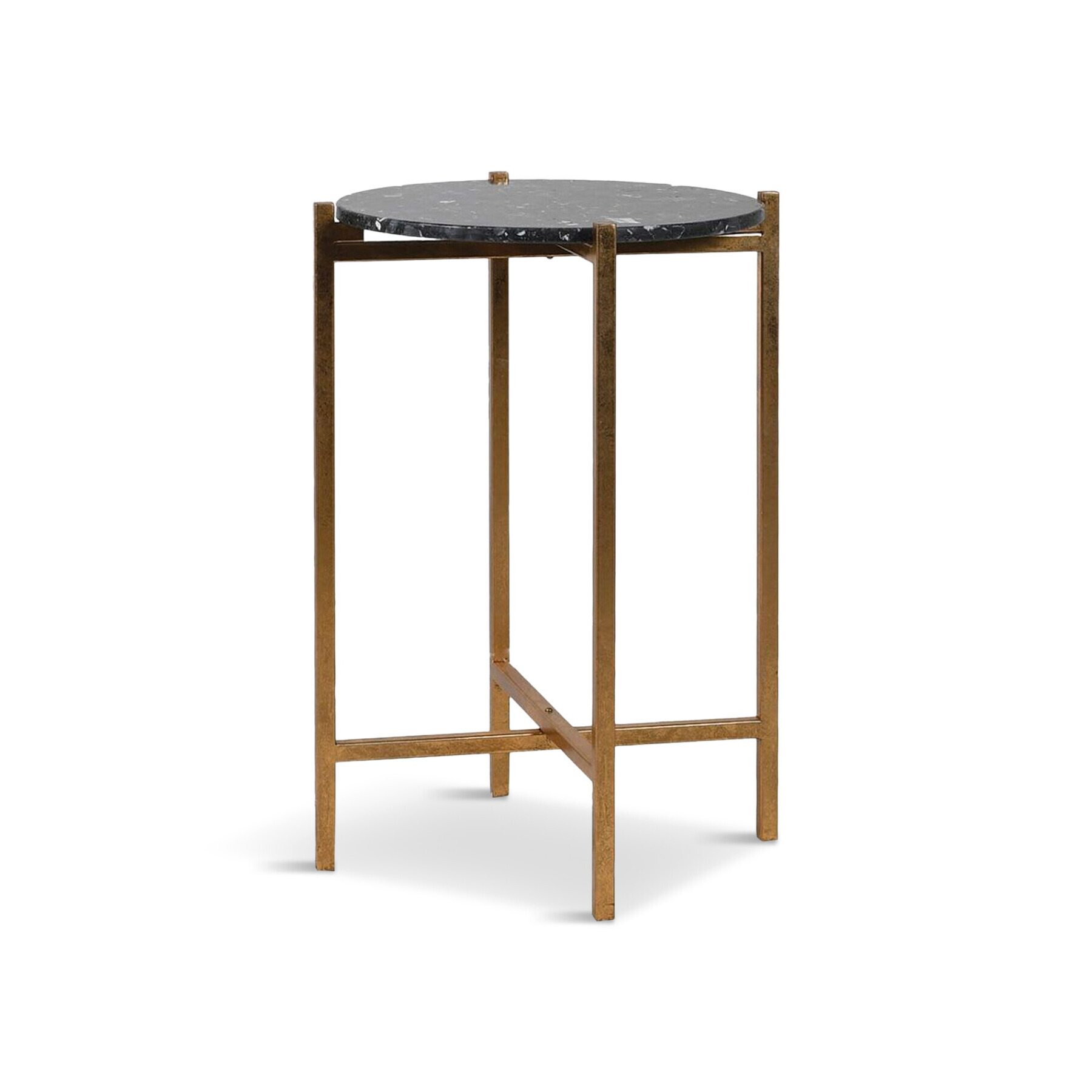 Barker and Stonehouse Black Marble Effect Side Table