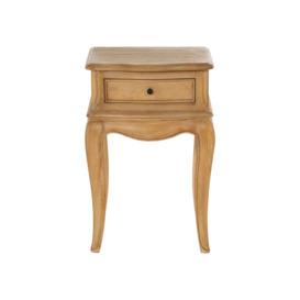 Barker and Stonehouse Cecile Light Wooden French Style 1 Drawer Bedside Table Neutral - thumbnail 2