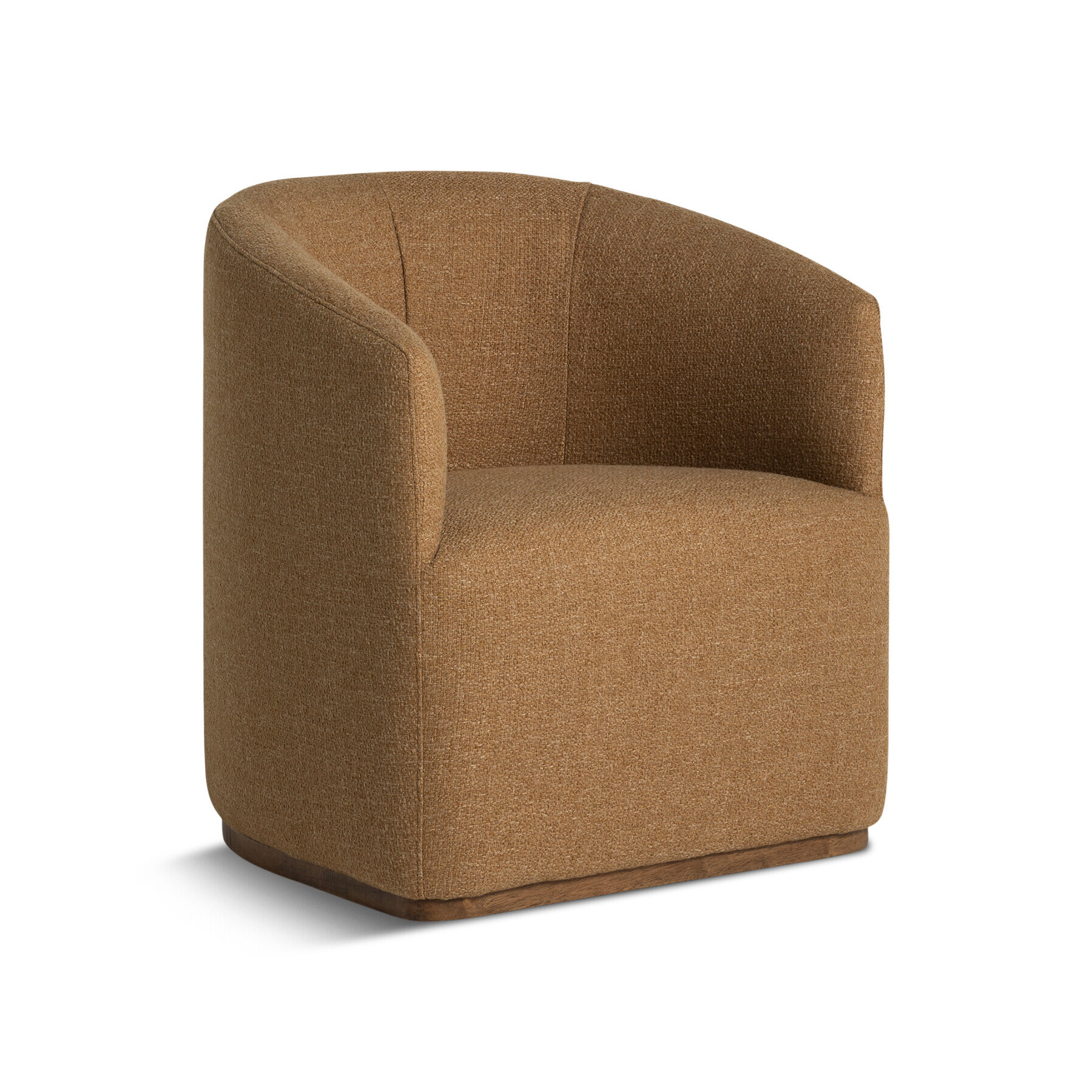 Barker and Stonehouse Delora Brown Curved Fabric Armchair - image 1