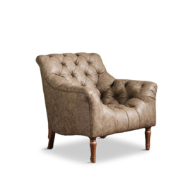 Barker and Stonehouse Forman Brown Leather Armchair - thumbnail 1