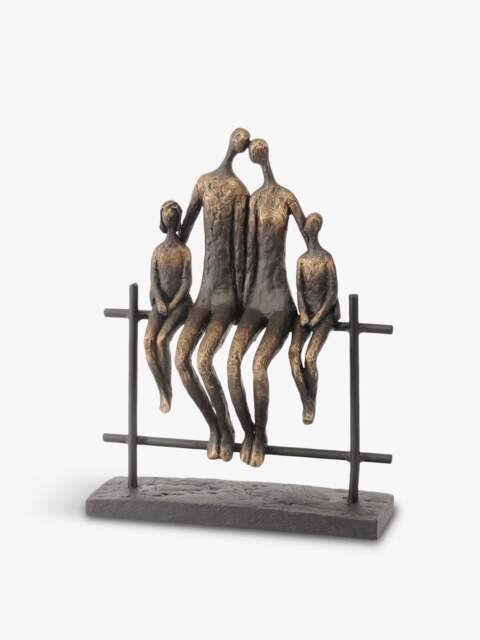 Libra Interiors Duxford Bench Family Of Four Sculpture in Bronze