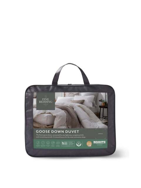 The Fine Bedding Company Goose Down Duvet 10.5 Tog in White, Wood/Metal, Size Double - image 1