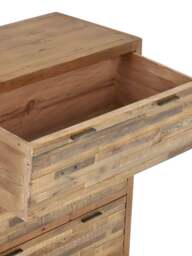 Barker and Stonehouse Charlie Reclaimed Wood 3 Drawer Chest Of Drawers in Reclaimed Oakland Finish - thumbnail 4