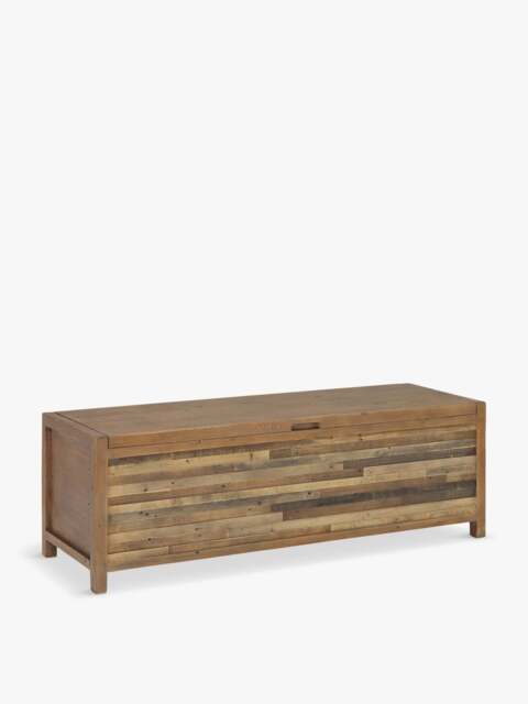 Barker and Stonehouse Charlie Reclaimed Wood Large Rectangular Blanket Box in Reclaimed Oakland Finish - image 1