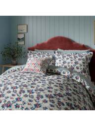 Land & Shore Berry Grove Cover Set Blue in Blue/Red, Cotton/Linen, Size King - thumbnail 3
