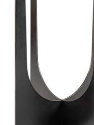 Libra Interiors Glenthorpe Glass Accent Side Table in Clear Glass/Gilded Oak Wood, Size H60xW30.5x - thumbnail 4