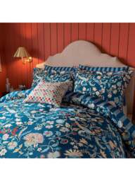 Seaforde Cover Set By Land & Shore in Blue/Red, Linen, Size King - thumbnail 3