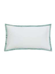 Bedeck of Belfast Fine Linens Olenna Cover Set 200 Thread Count Cotton Sateen in Celadon, Cotton/Linen, Size Superking - thumbnail 3