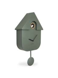 Present Time Modern Cuckoo Clock in Jungle Green - thumbnail 1