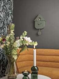 Present Time Modern Cuckoo Clock in Jungle Green - thumbnail 5