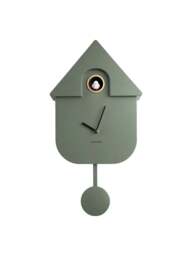 Present Time Modern Cuckoo Clock in Jungle Green - thumbnail 2