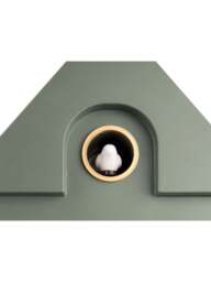 Present Time Modern Cuckoo Clock in Jungle Green - thumbnail 3