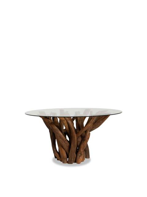 Barker and Stonehouse Whinfell Glass And Teak Dining Table in Brown - image 1