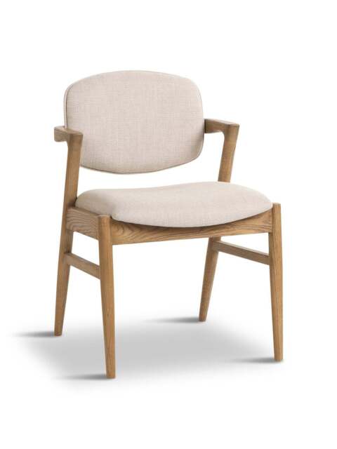 Barker and Stonehouse Fleming Fabric Dining Chair in Neutral - image 1
