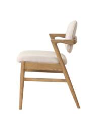 Barker and Stonehouse Fleming Fabric Dining Chair in Neutral - thumbnail 3