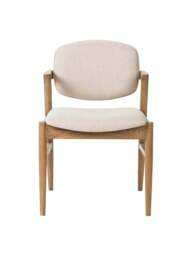 Barker and Stonehouse Fleming Fabric Dining Chair in Neutral - thumbnail 2