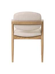 Barker and Stonehouse Fleming Fabric Dining Chair in Neutral - thumbnail 4