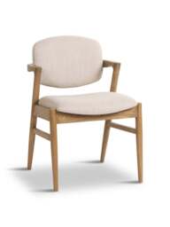Barker and Stonehouse Fleming Fabric Dining Chair in Neutral - thumbnail 1