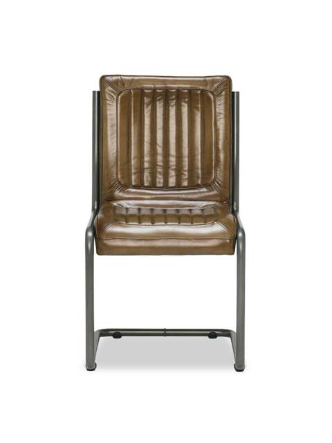 Barker and Stonehouse Jensen Dining Chair in Green, Leather - image 1