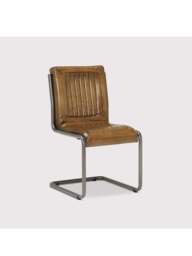 Barker and Stonehouse Jensen Dining Chair in Green, Leather - thumbnail 2