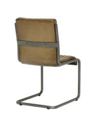 Barker and Stonehouse Jensen Dining Chair in Green, Leather - thumbnail 3