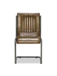 Barker and Stonehouse Jensen Dining Chair in Green, Leather - thumbnail 1