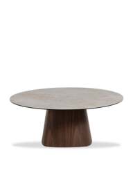 Barker and Stonehouse Cosmos Round Ceramic Coffee Table in White - thumbnail 1