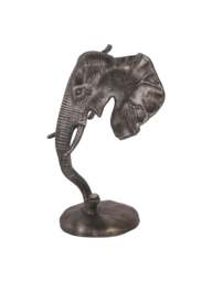 Libra Interiors Kariba Cast Aluminium Elephant Sculpture in Bronze, Size 31x28x16 - thumbnail 3
