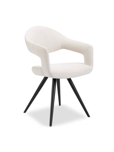 Barker and Stonehouse Boucle Dining Armchair (Set Of 2) in White - image 1