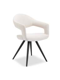 Barker and Stonehouse Boucle Dining Armchair (Set Of 2) in White - thumbnail 1