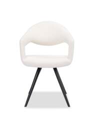 Barker and Stonehouse Boucle Dining Armchair (Set Of 2) in White - thumbnail 2