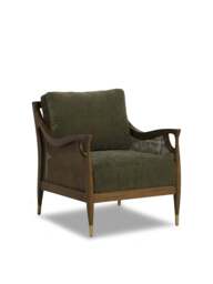 Barker and Stonehouse Olive Fabric Accent Chair With Rattan in Green - thumbnail 1