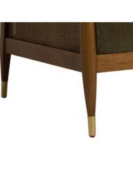 Barker and Stonehouse Olive Fabric Accent Chair With Rattan in Green - thumbnail 4