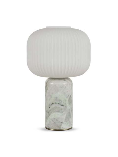 Heal's Opal Lantern Table Lamp Jadeite Marble in Green - image 1