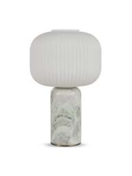 Heal's Opal Lantern Table Lamp Jadeite Marble in Green