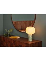 Heal's Opal Lantern Table Lamp Jadeite Marble in Green - thumbnail 3