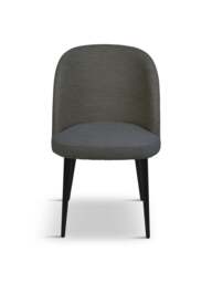 Heal's Austen Chair Everest Boucle Natural Black Leg in Cream, Size 52x57x84