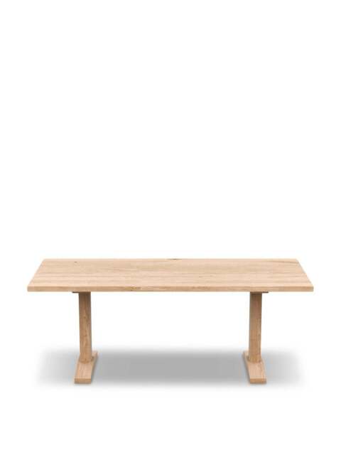 Heal's Lisbon Table White Oak Straight Edge in Brown, Size 200x100x76