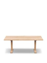 Heal's Lisbon Table White Oak Straight Edge in Brown, Size 200x100x76