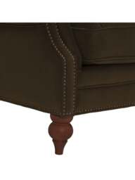 Barker and Stonehouse Ullswater Velvet Buttoned Wing Chair in Green - thumbnail 5