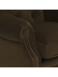 Barker and Stonehouse Ullswater Velvet Buttoned Wing Chair in Green - thumbnail 4