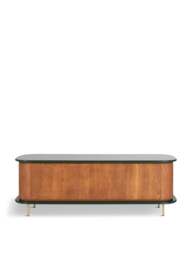 Heal's Lando Green Gloss Sideboard in Oak/Green, Size 60x175x52 - thumbnail 1
