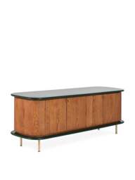 Heal's Lando Green Gloss Sideboard in Oak/Green, Size 60x175x52 - thumbnail 2